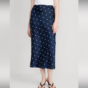 NWT Old Navy Satin Midi Slip Skirt